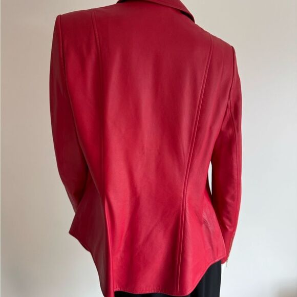 Vintage Red Leather Jacket - Picture 2 of 4